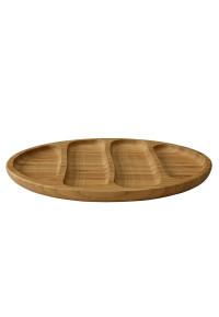 Bamboo | Oval 4 Compartment Snack Bowl