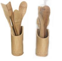 Bamboo | Wood 5-Piece Kitchen Utenil Spatula Set Cooking Salad Spoons