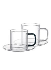 4Pcs 100ml Elegance Coffee Cups With 4Pcs Saucers Set DH-09221