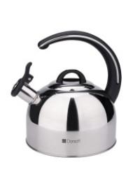 3L Stainless Steel Whistling Kettle With Luxurious Handle Silver