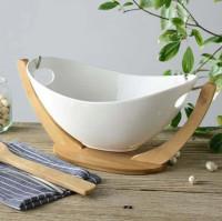 Bamboo Salad Bowl with stand