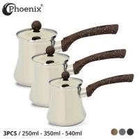 Phoenix L10298381 3Pcs Stainless Steel Coffee Warmer Set 250, 350, 540 ml
