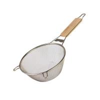 STAINLESS STEEL MESH STRAINER WITH WOODEN HANDLE